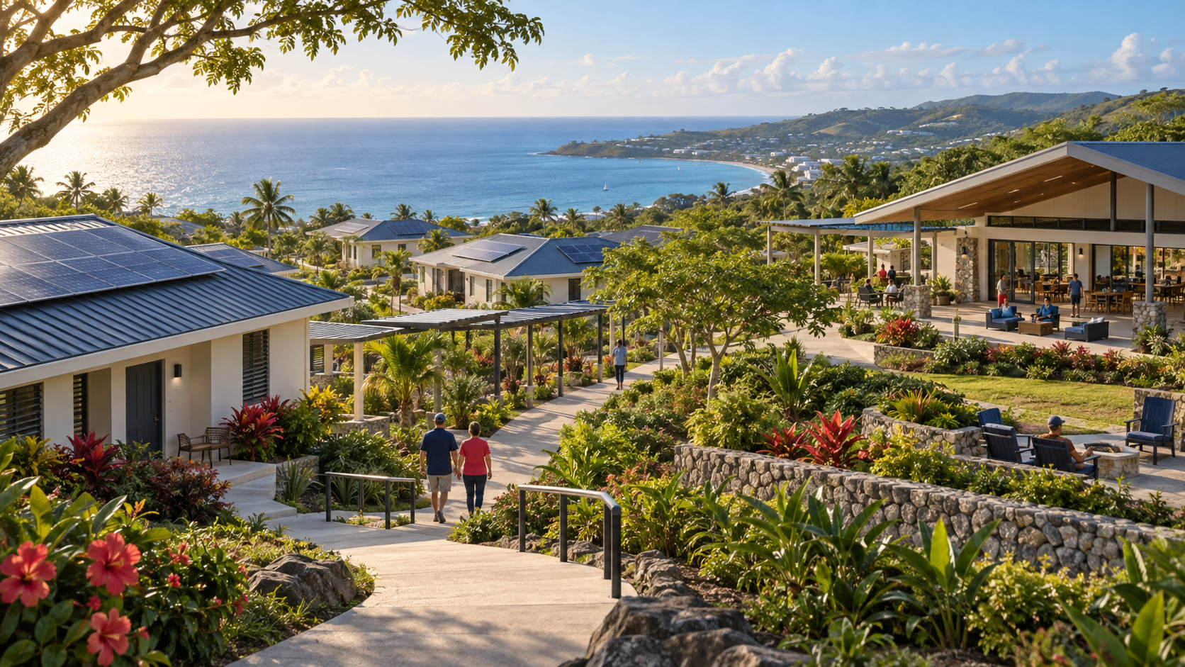 Illustrative architectural concept for the proposed St. Croix Resilience Campus